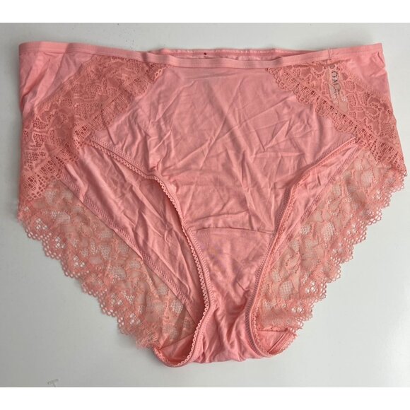 Soma Embraceable Lace High Leg Briefs Panties Size XXL Blue Peach NWT - Picture 3 of 11